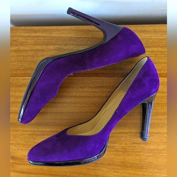 Peter Kaiser Suede Heels UK 6 ½ US 9 Whimsigoth Dark Romantic Academia Coquette - Picture 6 of 8